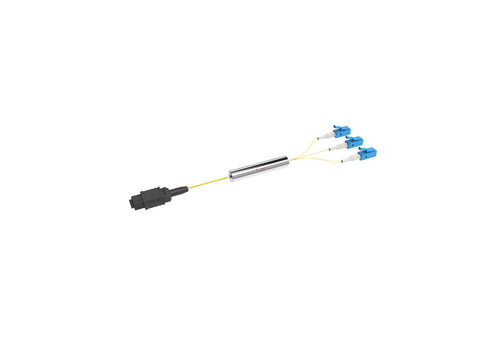1x12 SMF MPO to 3 MCF LC assembly